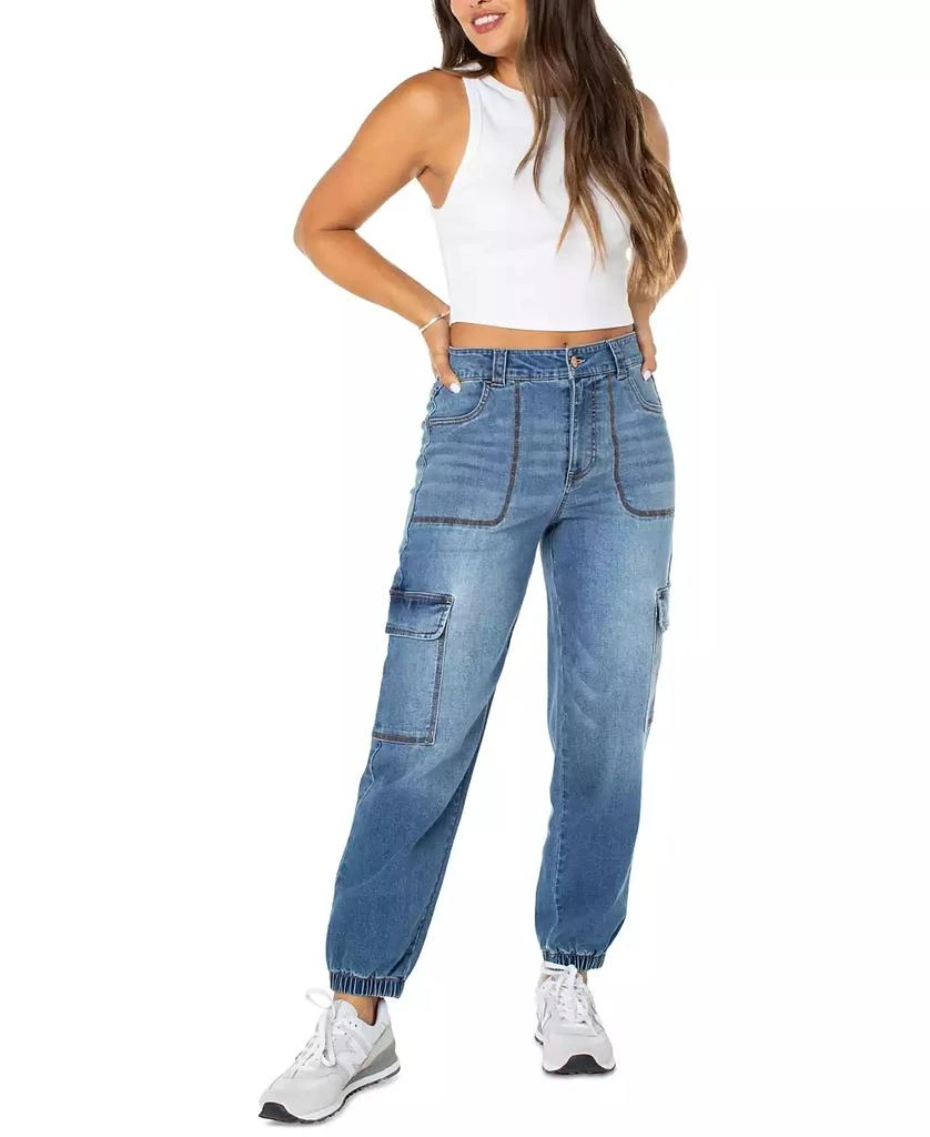 Celebrity Pink Juniors' High Rise Cargo Jogger Jeans 4