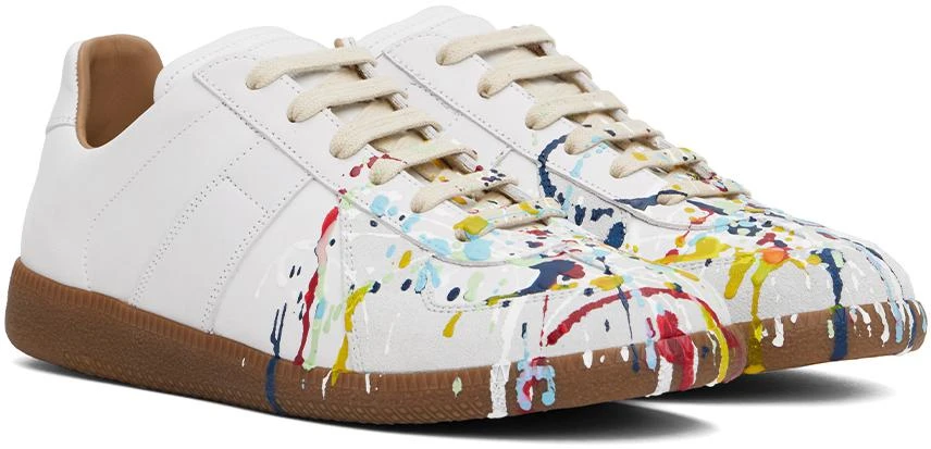 MAISON MARGIELA Off-White Paint Replica Sneakers 4