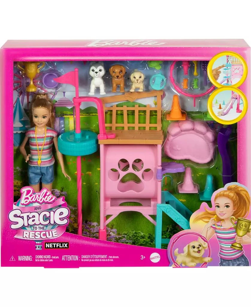 Barbie and Stacie to the Rescue Puppy Playground Play Set with Doll, 3 Pet Dog Figures, and Accessories 2