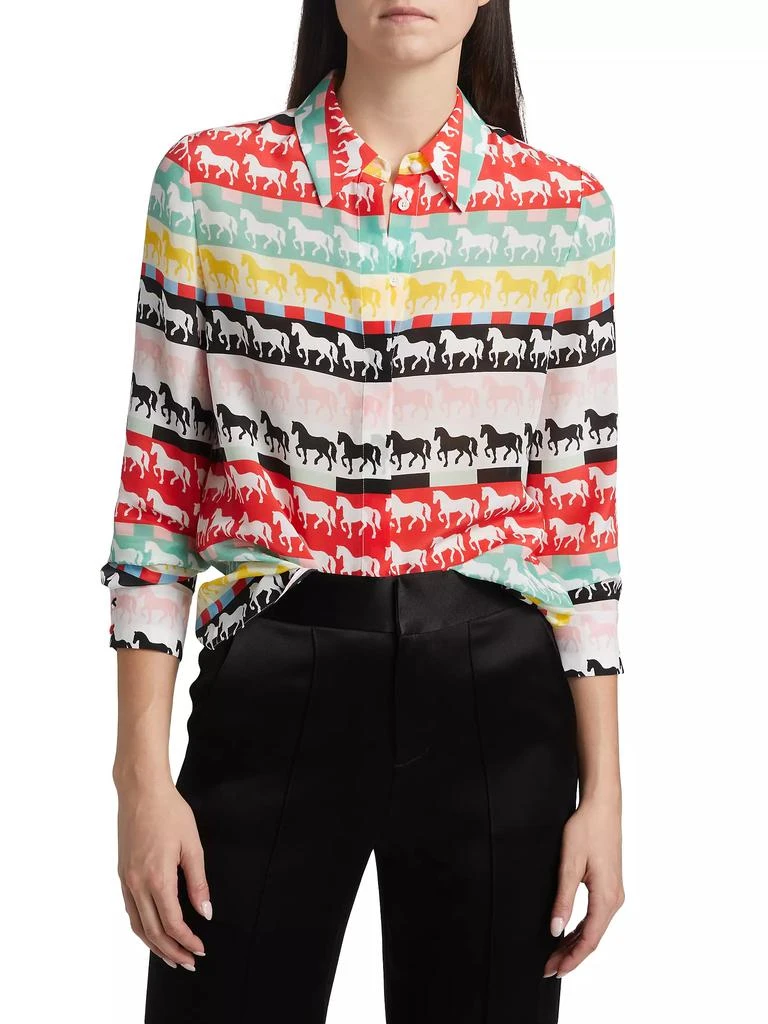 Alice + Olivia Willa Silk Butterfly Shirt 3
