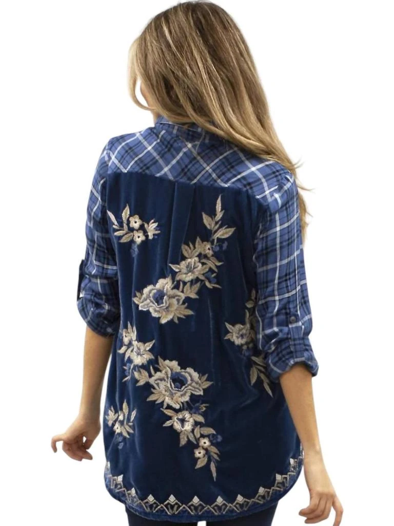 Caite & Kyla Dixon Shirt In Blue 2