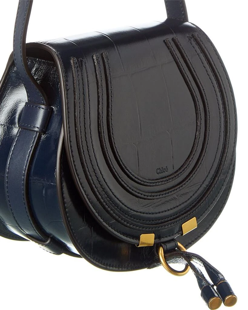 Chloé Marcie Small Embossed Leather Saddle Bag 3
