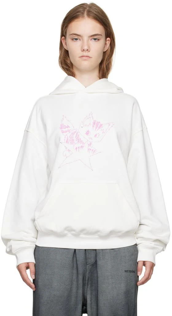 Hoodie Sales 11 Degrees Hoodie White Angel Collection Angelic Unisex Hoodie/ Angel Number 11:11 Message Graphics White L