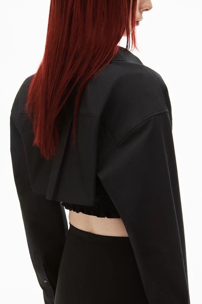 Alexander Wang LAYERED SMOCKED CAMI IN COMPACT COTTON 5