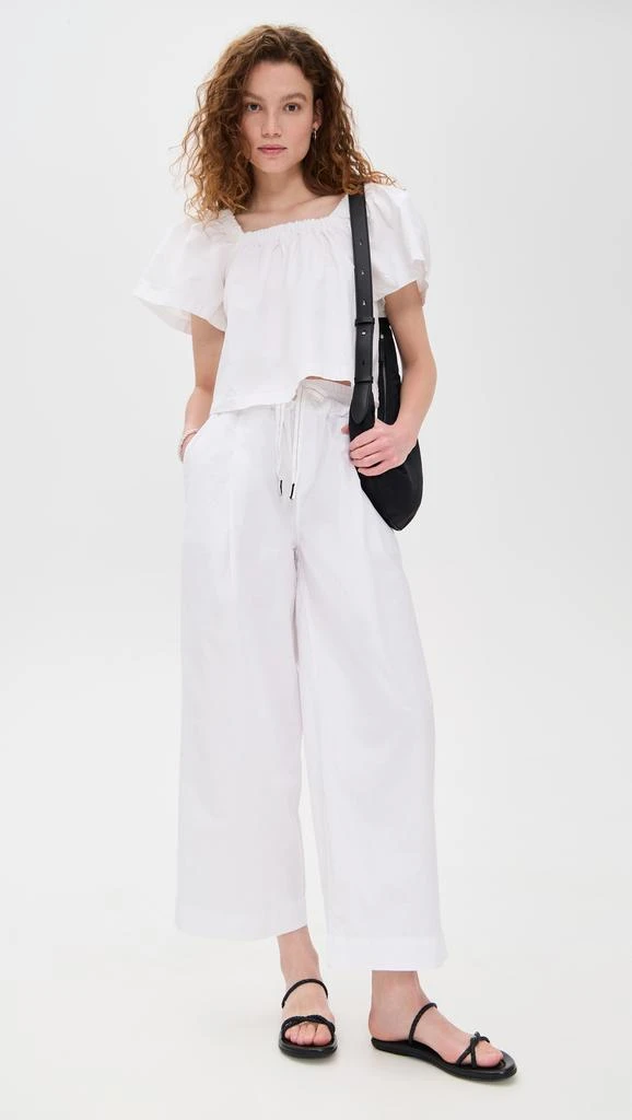 Stateside Fine Poplin Ribbed Waist Drawstring Pants 4