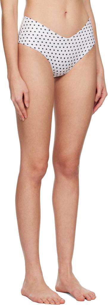 Belle Anna White & Black Raw Bikini Bottom