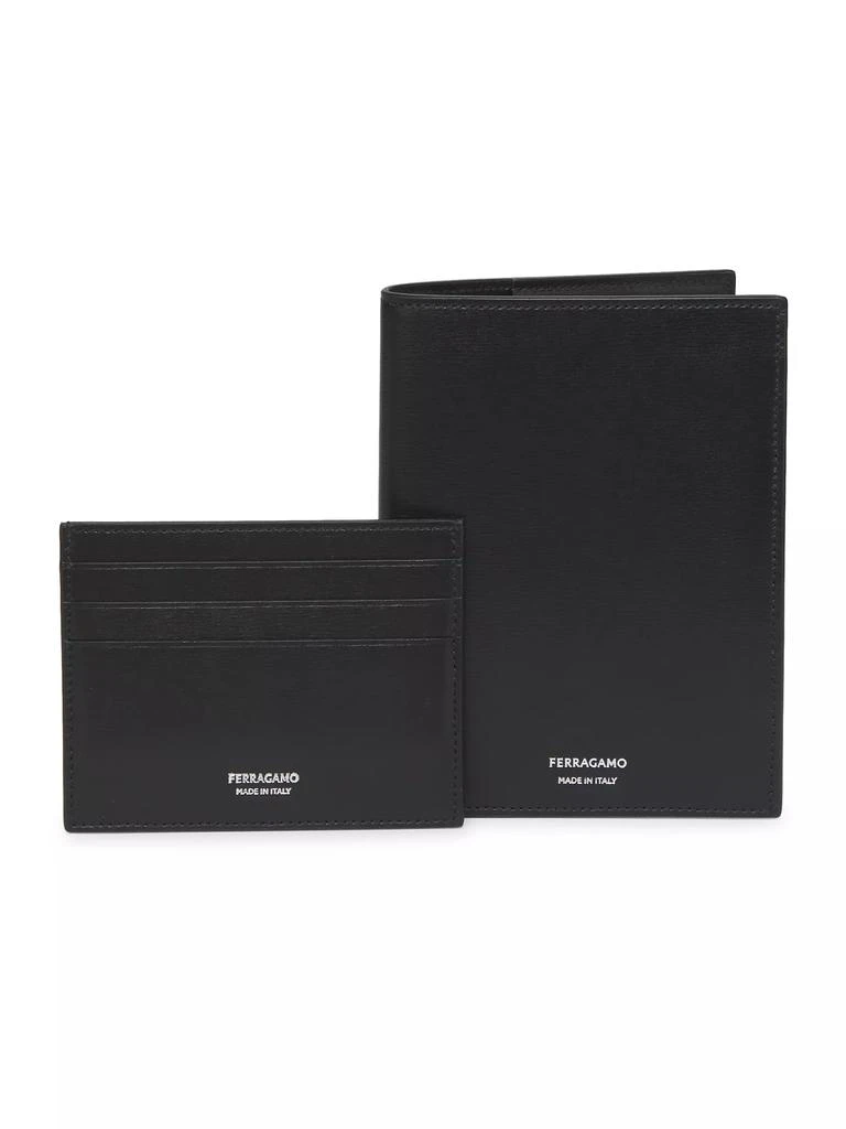 Salvatore Ferragamo Leather Passport Holder & Card Case Set 1