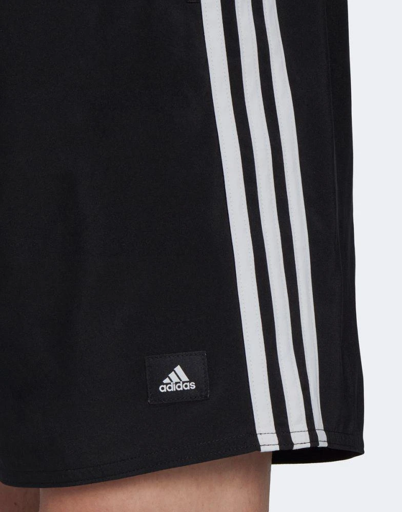 Adidas adidas 3-stripes CLX swim shorts in black 3