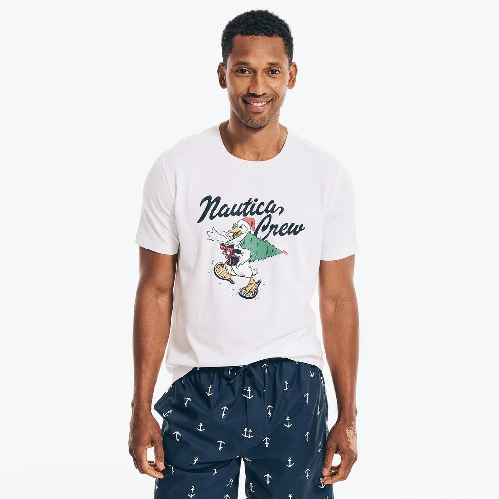 Nautica Nautica Mens Holiday Graphic Sleep T-Shirt 2
