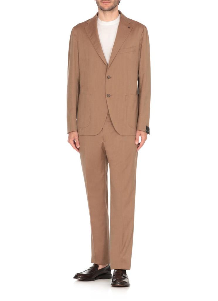TAGLIATORE Brown Wool Suit