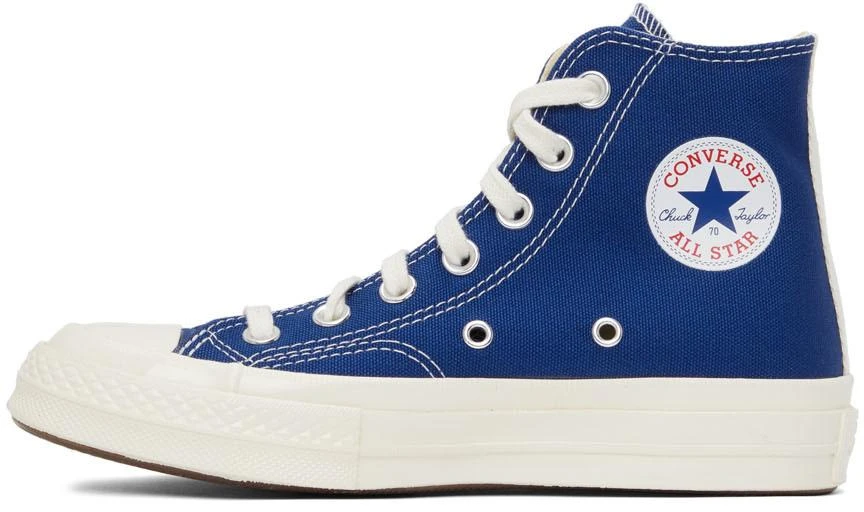 COMME des GARÇONS PLAY Blue Converse Edition Half Heart Chuck 70 High Sneakers 3