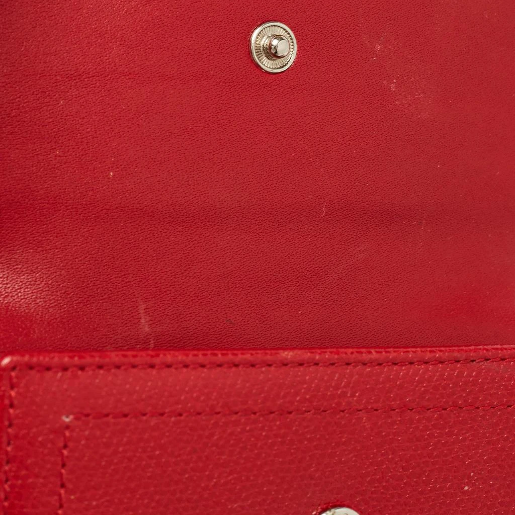 Coach Coach Red Leather Metal Flap Compact Wallet 7