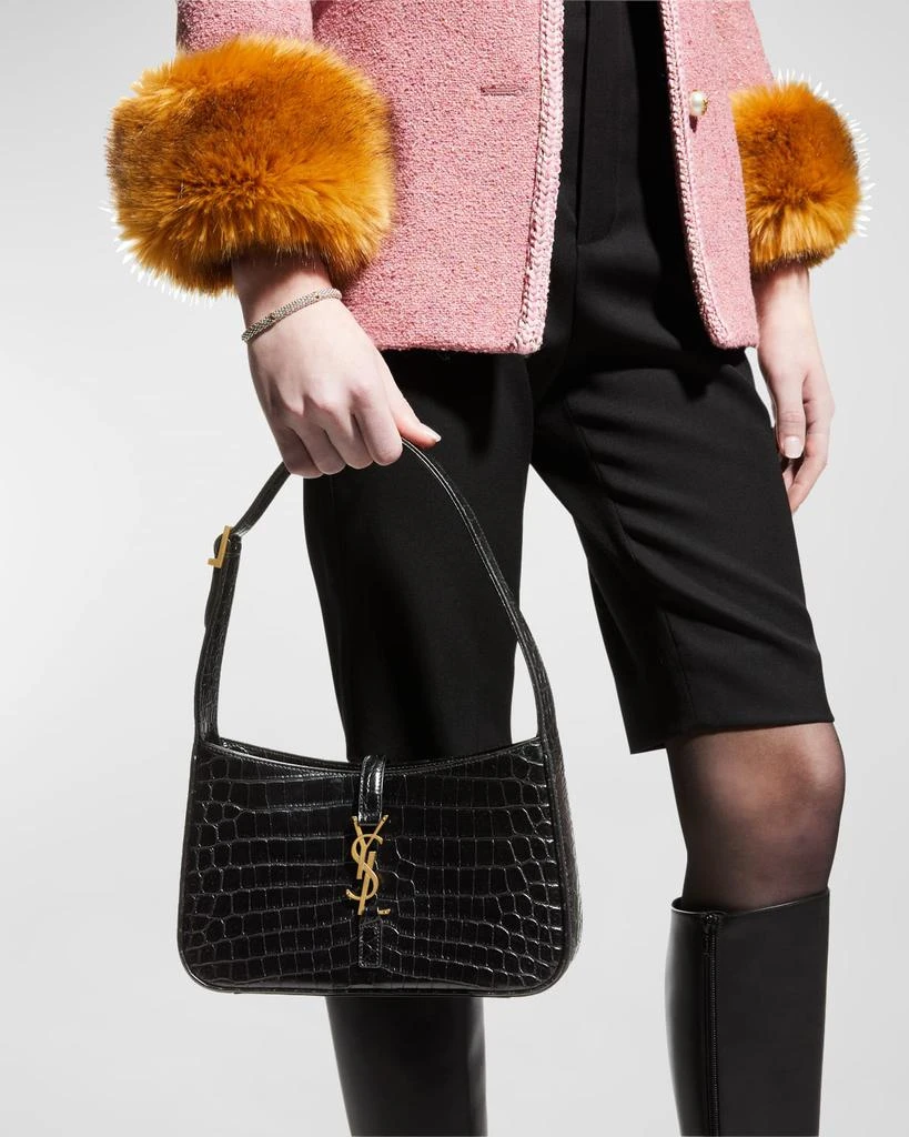 Yves Saint Laurent Le 5 A 7 YSL Shoulder Bag in Croc-Embossed Leather 2