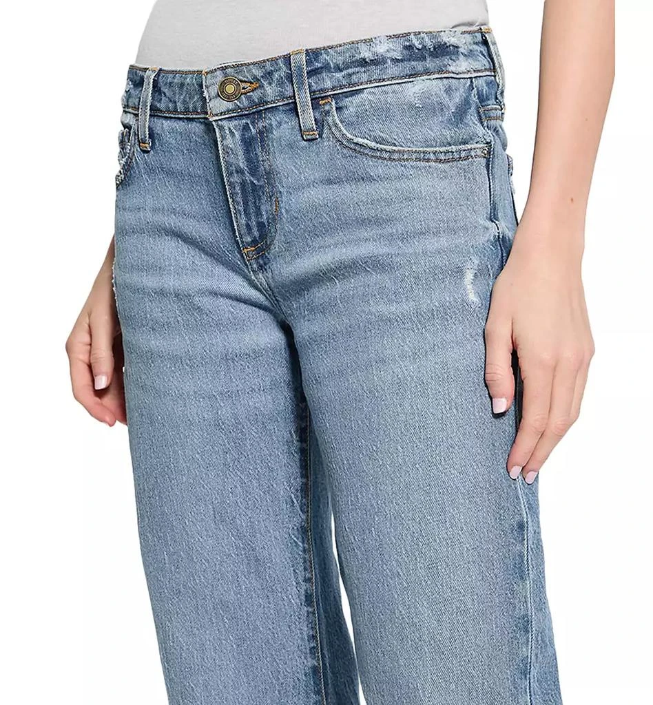 GUESS Women's Low-Rise Slouchy-Fit Wide-Leg Jeans 5