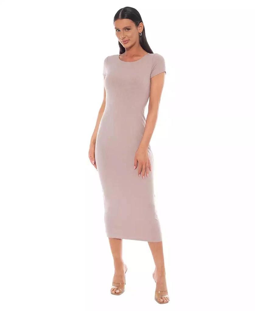 Bebe Women
s Rib Maxi T-Shirt Dress