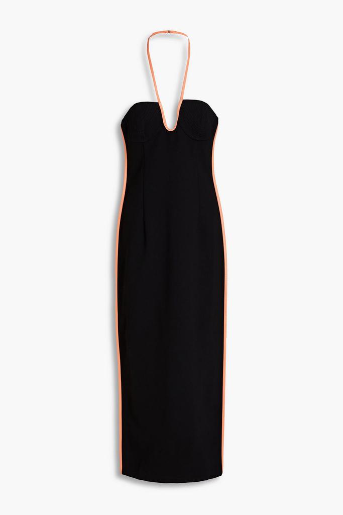 Paris Georgia Nassia crepe halterneck midi dress