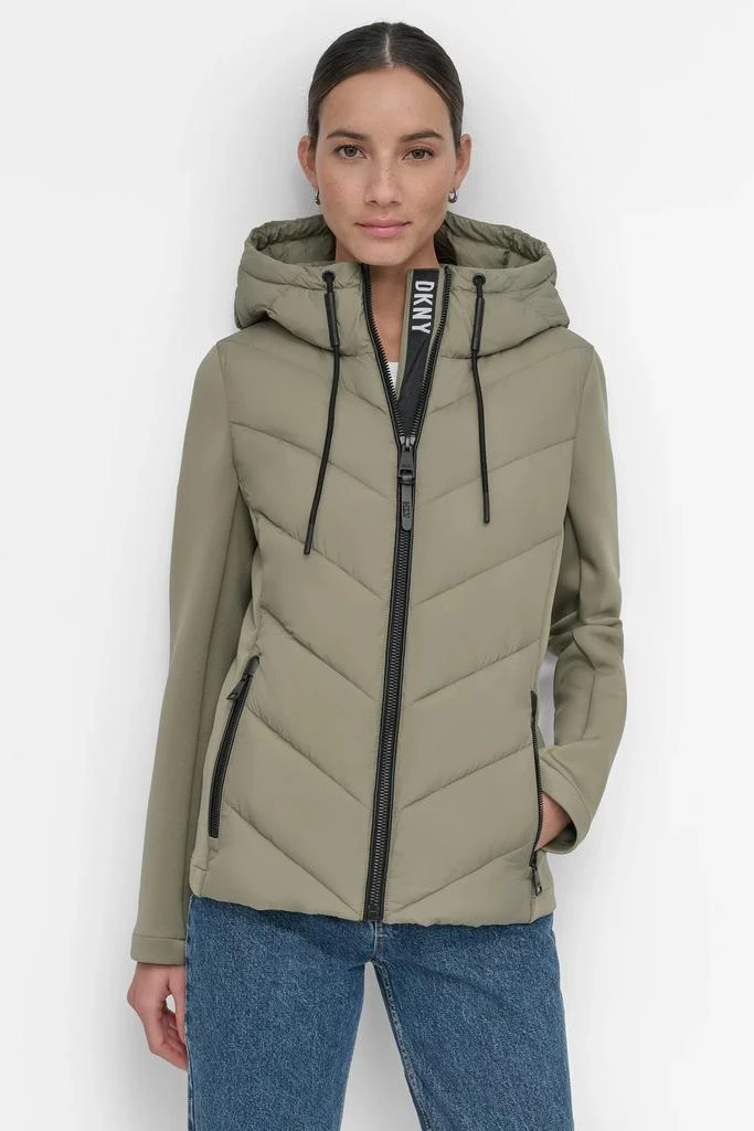 DKNY MIXED MEDIA LIGHT WEIGHT PUFFER 7