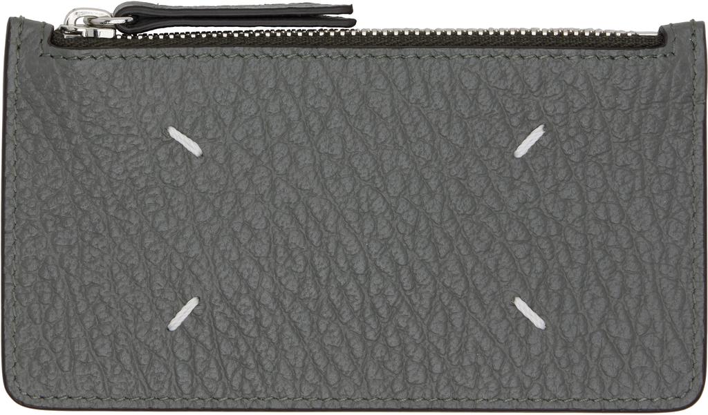 ★Maison Margiela★ 4 Stitch Zipper Keyring Card Case Gray S Gray Four Stitches Keyring Card Holder by Maison Margiela on