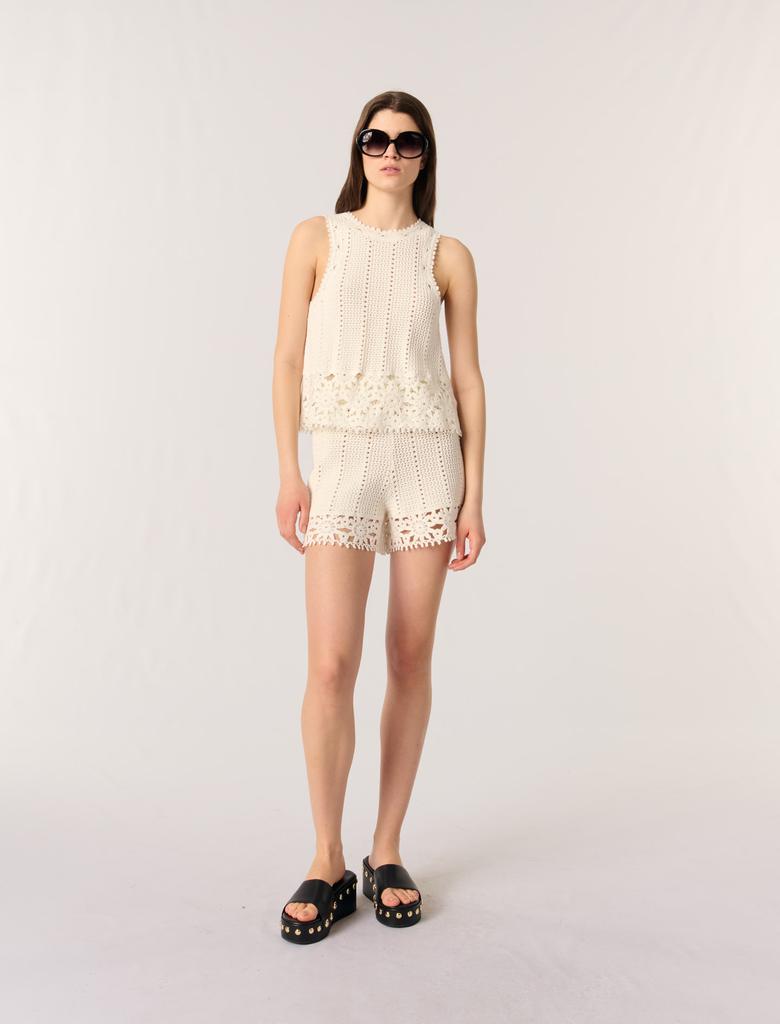 Maje Maje Woman's cotton Crochet-knit shorts for Spring/Summer