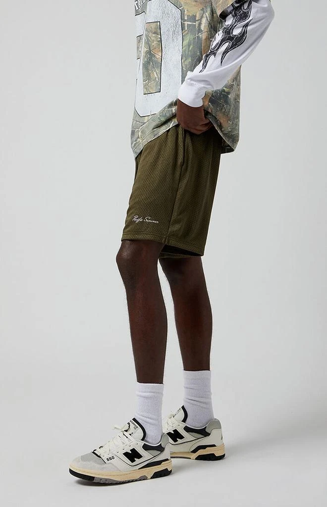 PacSun Olive Pacific Sunwear Aaron Mesh Volley Shorts 4