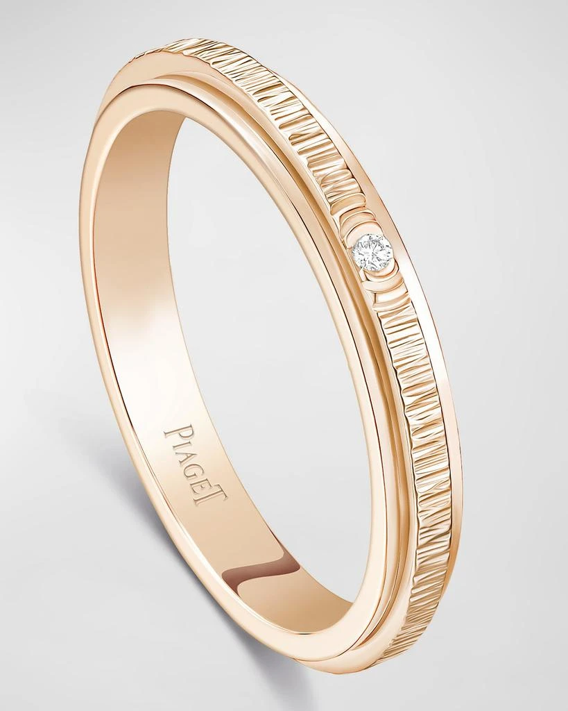 PIAGET 18K Rose Gold Possession Ring with 1 Diamond, Size 53