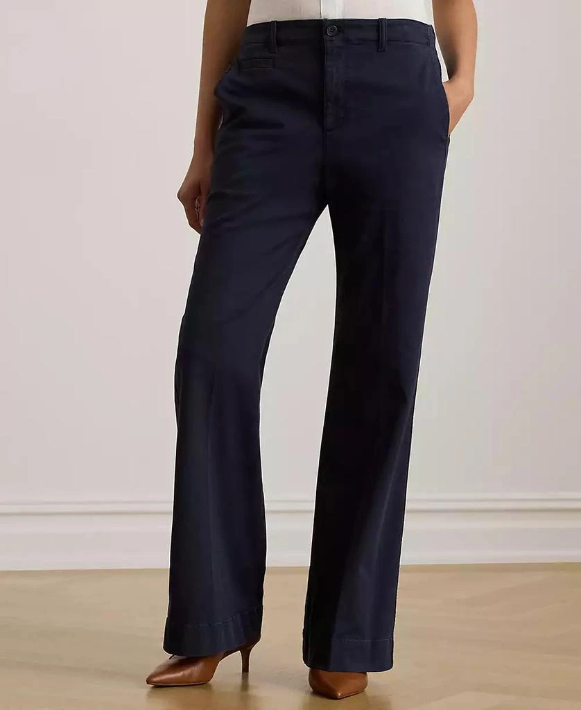 Ralph Lauren Petite High-Rise Flare Chino Pants 3