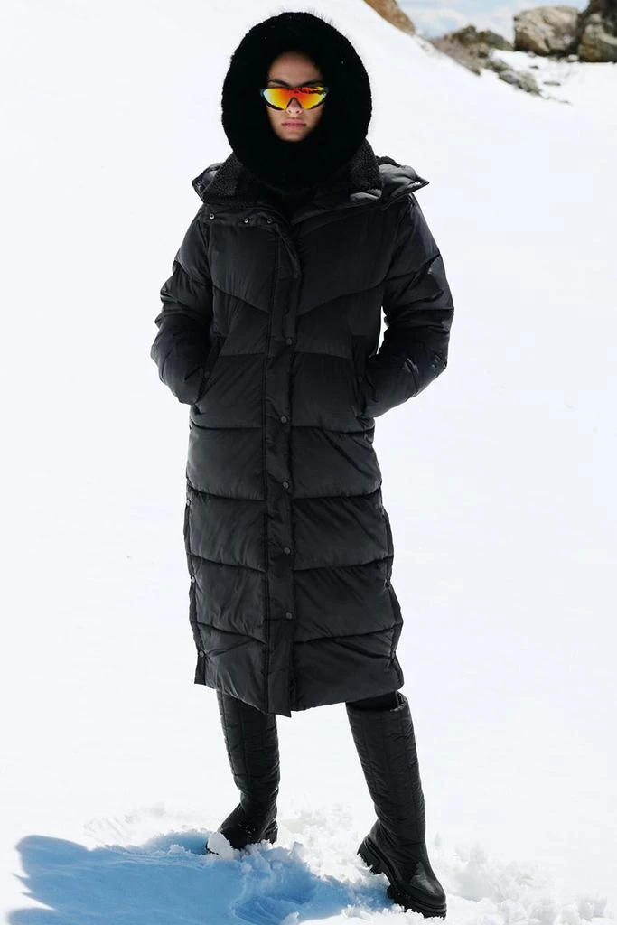 Alo Gold Rush Puffer Trench - Black 1