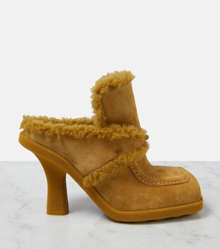 Burberry EKD shearling-lined suede mules 6
