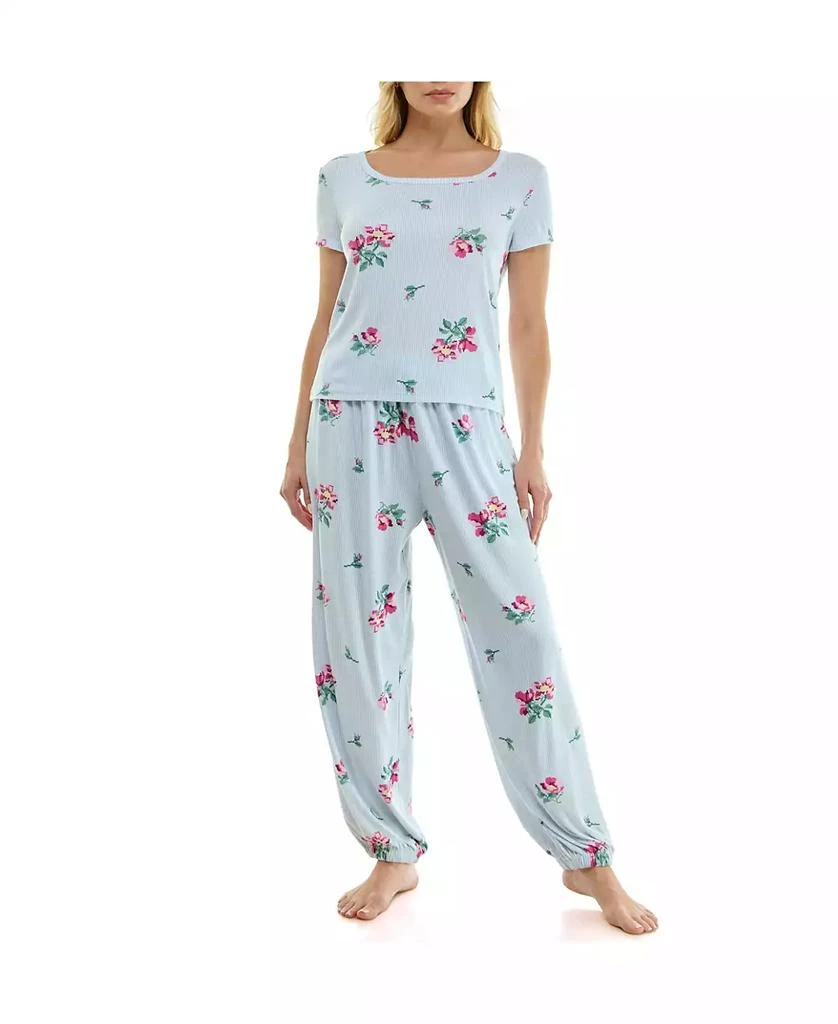 Roudelain Women
s Short-Sleeve T-Shirt 
Balloon Pants, 2-Piece Pajama Set 4