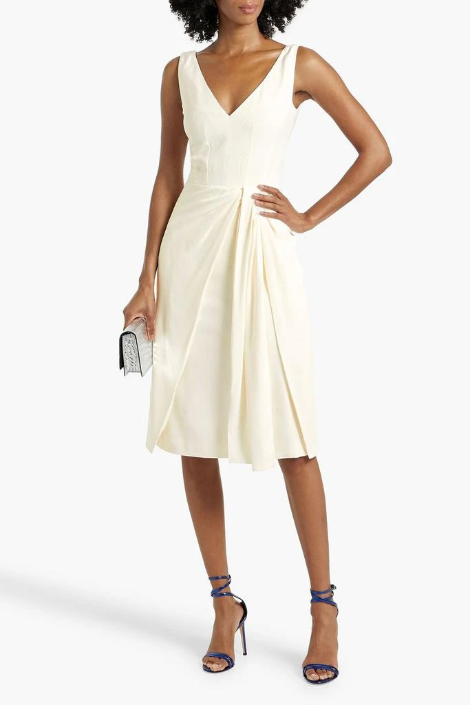 Alexander McQueen Draped crepe midi dress 2