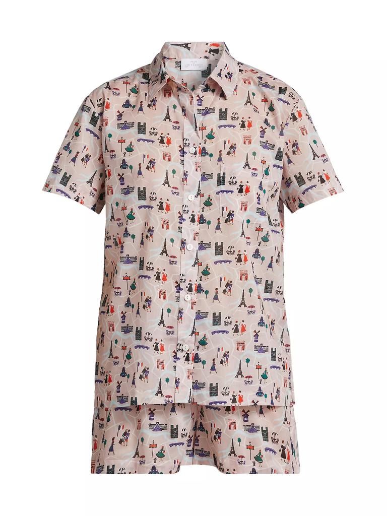 Pour Les Femmes Paris Cotton Short Pajamas