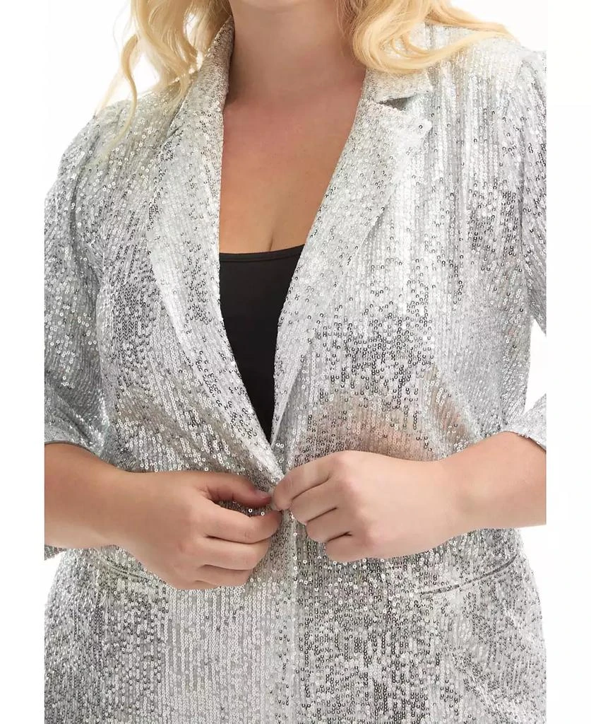 June + Vie Women's June + Vie Sequin Blazer 3