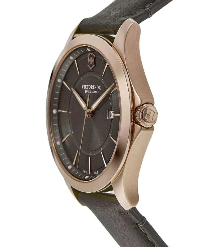Swiss Army Victorinox Swiss Army Alliance Quartz Grey Dial Leather Strap Men's Watch 241908 3