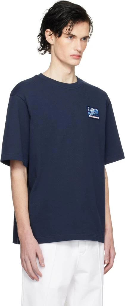 Casablanca Navy Greek Temple Patch T-shirt 2