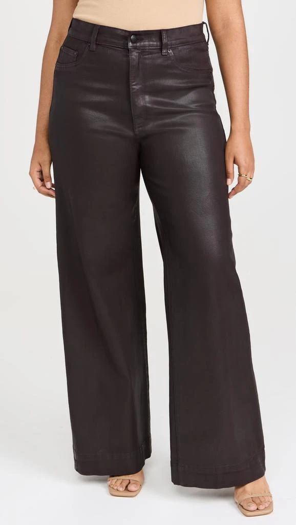 DL1961 Hepburn Wide Leg High Rise Coated Jeans 7