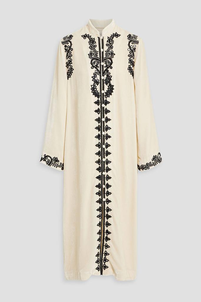 Saloni Amari embroidered velvet robe
