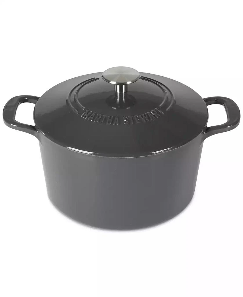Martha Stewart Martha Stewart Gatwick 4-Qt. Enamel Cast Iron Dutch Oven, Exclusively at Macy's 7
