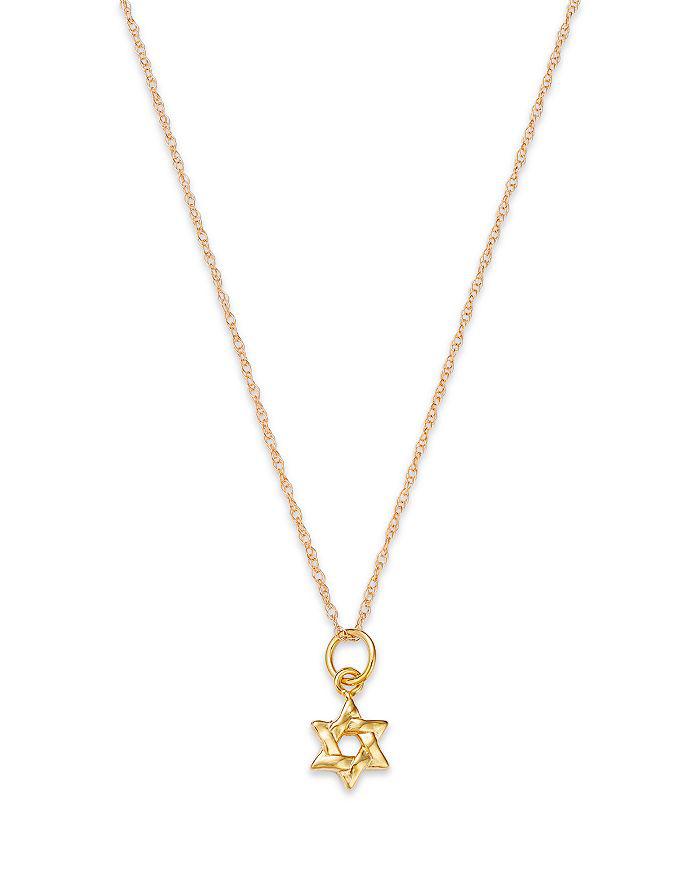 Bloomingdale's Children's Star of David Pendant Necklace in 14K Yellow Gold, 14"