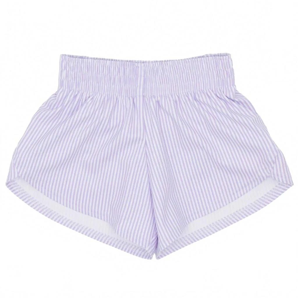Azarhia Girls Striped Steph Shorts In Lavender