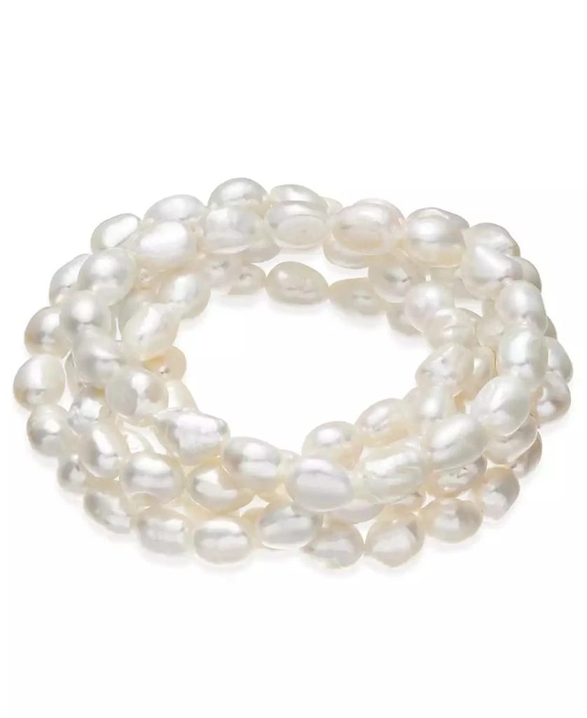 Macy
s Cultured Freshwater Baroque Pearl (7mm) 5-Pc. Stretch Bracelet Set
