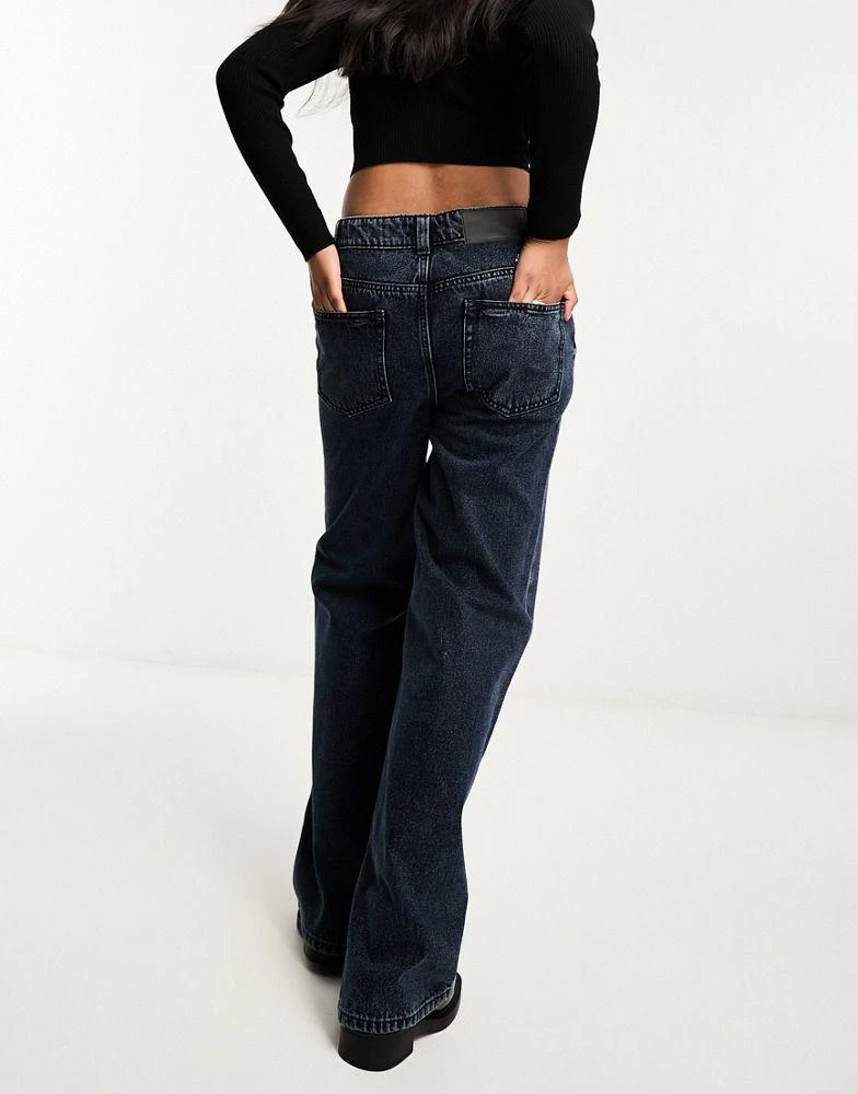 ASOS ASOS DESIGN wide leg dad jeans in blue black 1