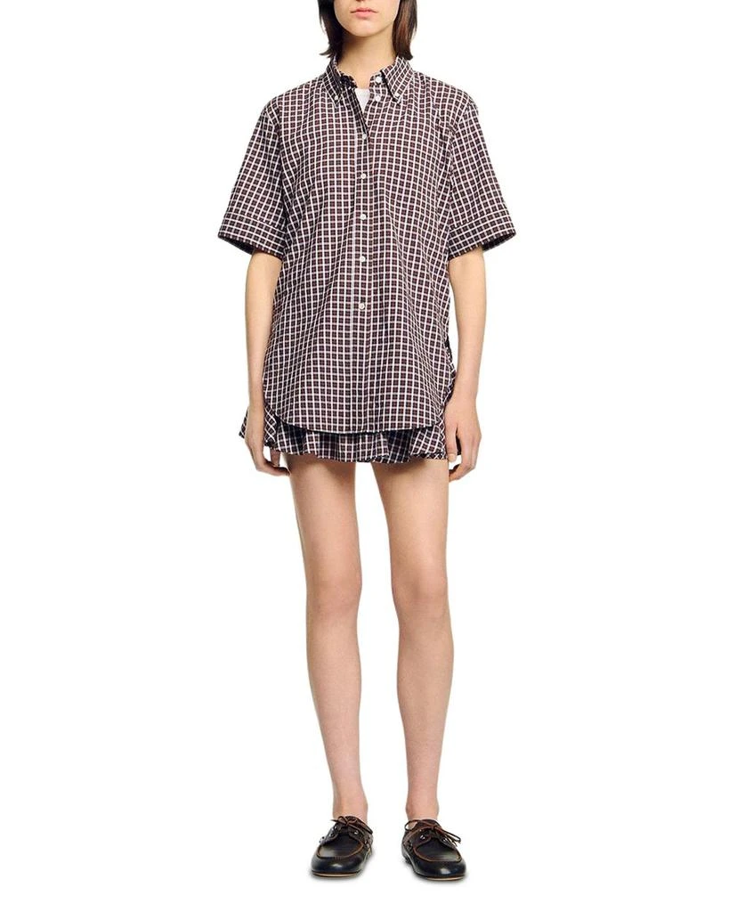 Sandro Oversized Check Shirt 5