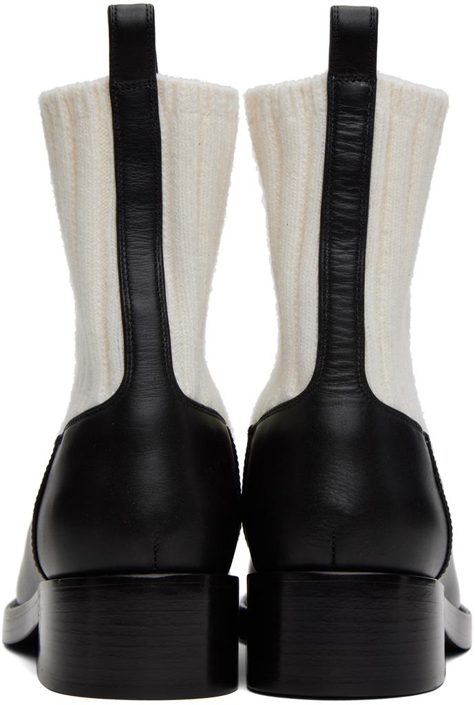 【関税込み】Gabriela Hearst ブラック＆ホワイト Hobbes ブーツ Gabriela Hearst Black & White Hobbes Boots - Shoes - BeyondStyle