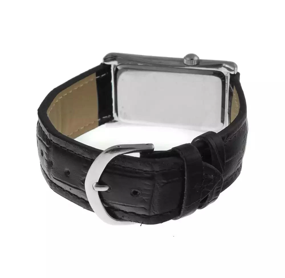 Peugeot Men's 40x24 mm Silver Large Remote Sweep Leather Strap watch 2