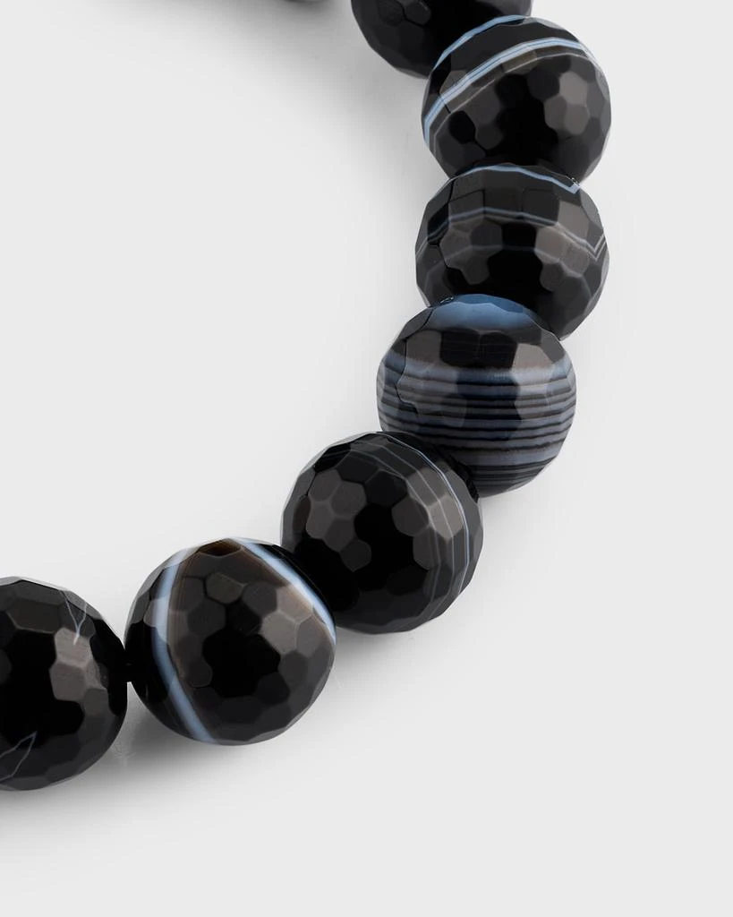 NEST Jewelry Black Agate And Pearl Stretch Bracelet 4