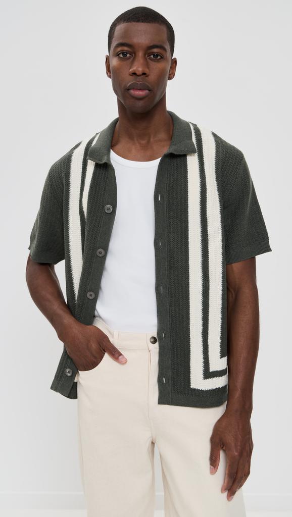 NN07 Ares Knit Button Down Polo