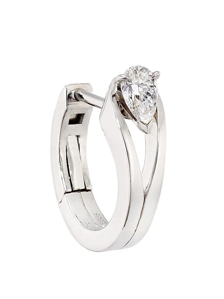Repossi Serti Inversé 18K White Gold 
Diamond Single Hoop Earring 1
