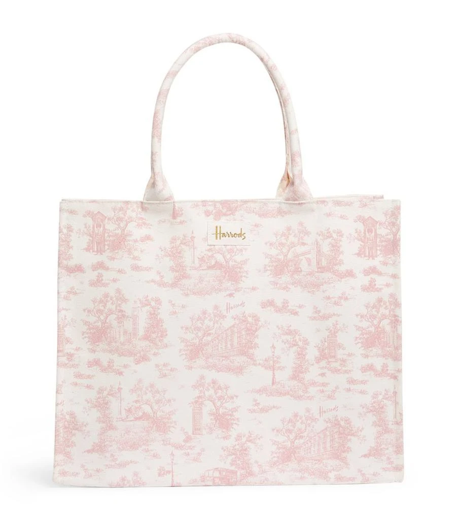 Harrods Toile Grocery Shopper Bag 1