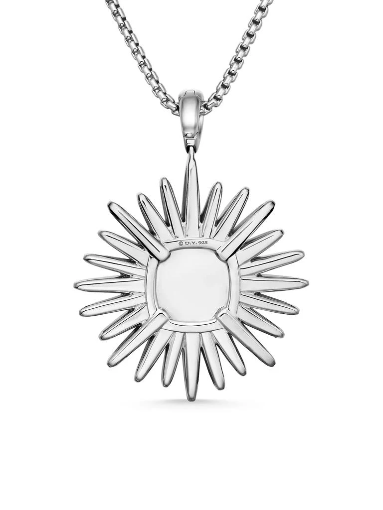 David Yurman Starburst Pendant Necklace in Sterling Silver with Diamonds, 32mm 3