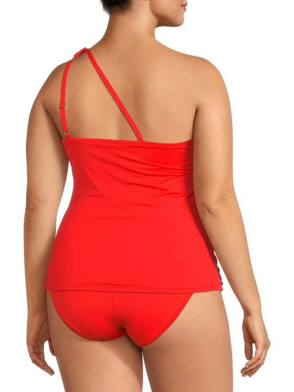 La Blanca Plus Island Goddess One Shoulder Tankini Top 2